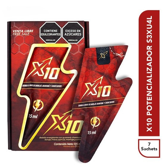 X10 Potencializador - Erecciones más fuertes y duraderas⚡